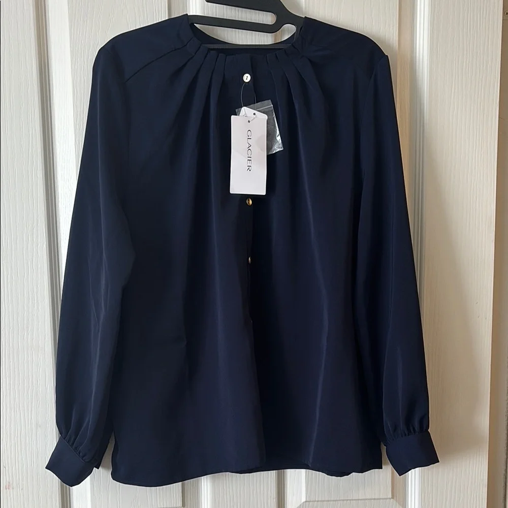 Women's Navy Top - Picture 1 of 5